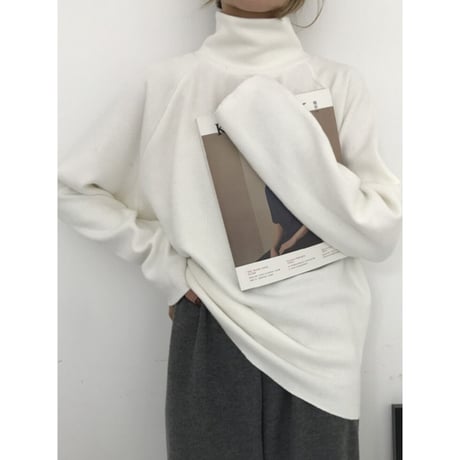 high neck rib knit /2color　un1309