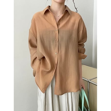open back sheer shirt /3color　un1011