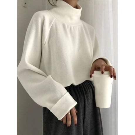 high neck rib knit /2color　un1309