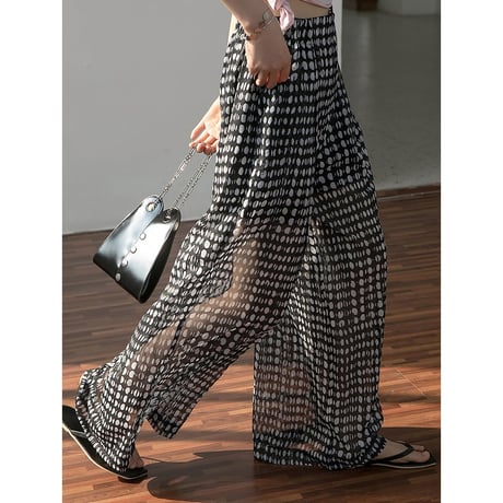 dot pattern relax pants　un1156