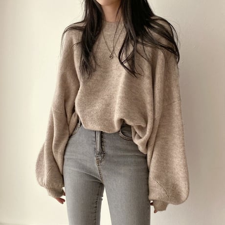 lantern sleeve sweater /3color　UN1504