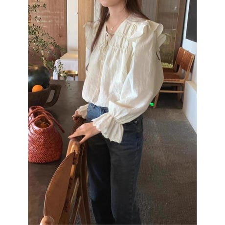 sheer blouse　/2color　un1760