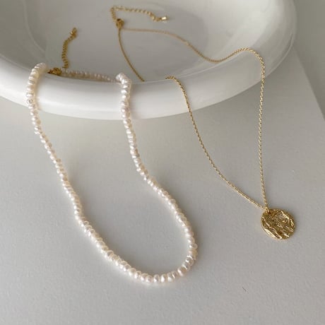 two-piece pearl necklace　un1211
