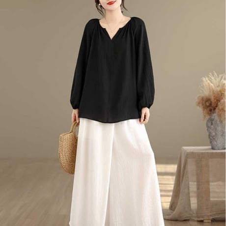 soft drape blouse　/2color  un1860