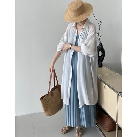 long sheer shirt　un1008