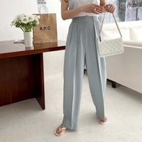 high waist center press pants /3color　un1402