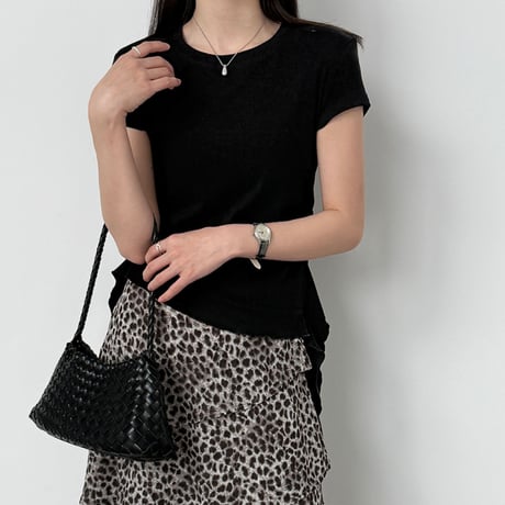 ruffle wrap design t-shirt　/3color　un2002