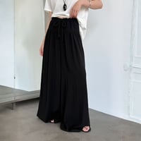 drawstring wide flare pants　/2color　un2000