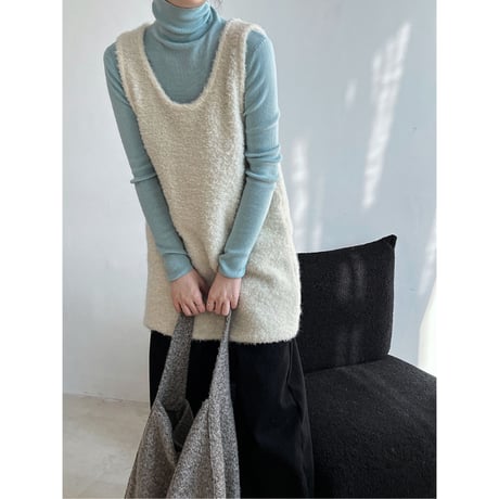 Knitted vest dress /3color　un1686