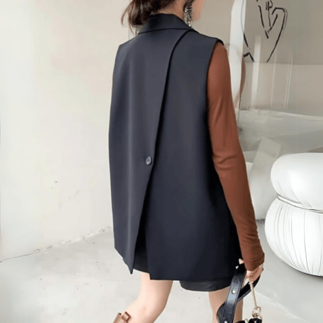 long tailored vest /2color　un1271