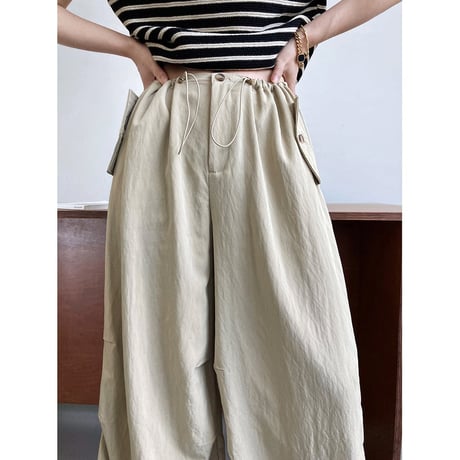 casual wide caego  pants /2color　un1150