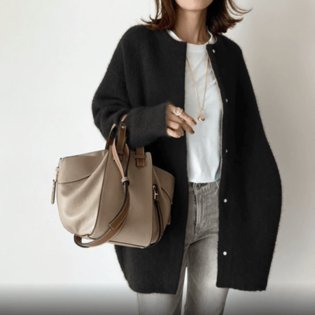 medium knit cardigan /5color　un1493