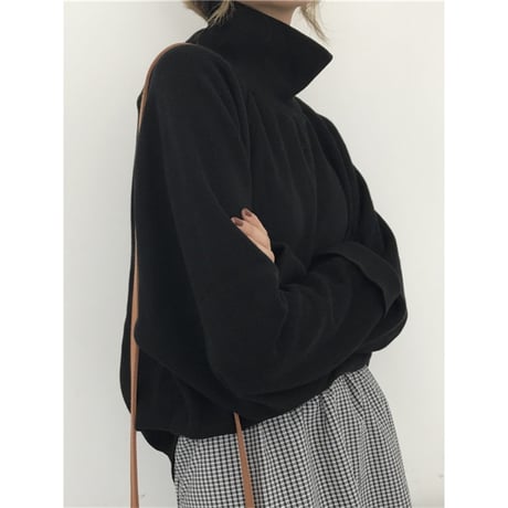 high neck rib knit /2color　un1309
