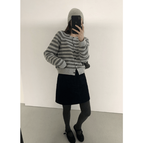 striped cardigan /3color　un1638