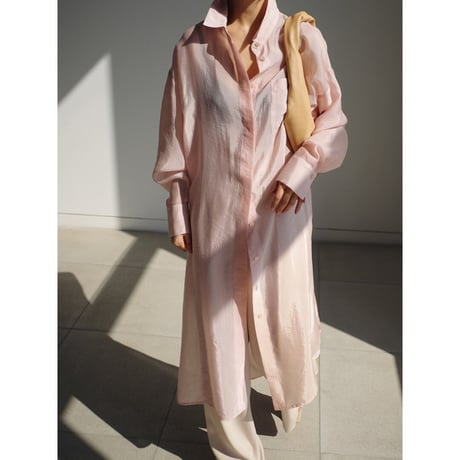 stand collar long shirt /2color　un1341
