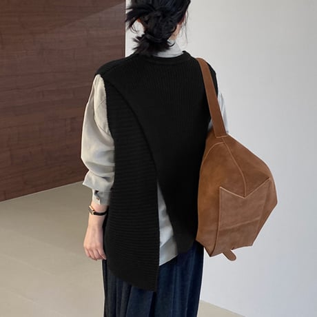 asymmetrical vest /4color　un1658