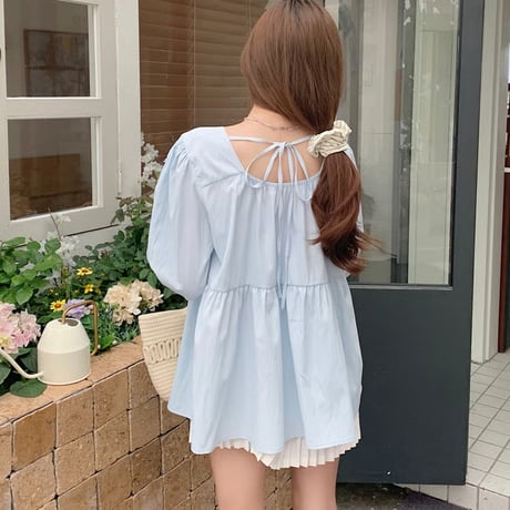 gathered tunic blouse　/3color　un1757