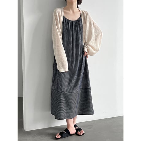 stripe airy camisole dress　/2color　un2111