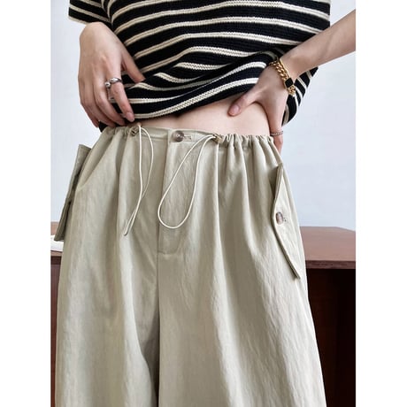 casual wide caego  pants /2color　un1150