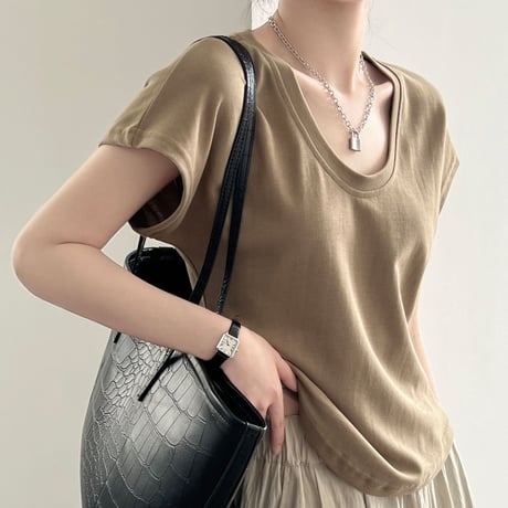 u-neck t-shirt /5color　un1038