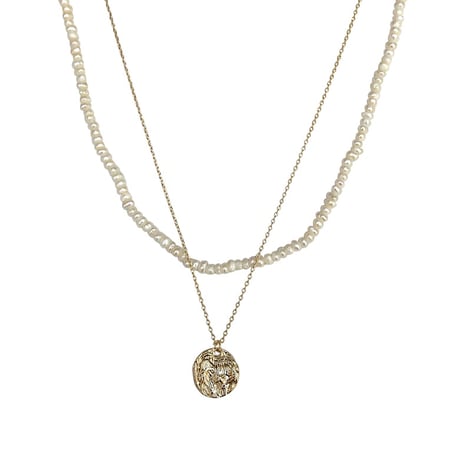 two-piece pearl necklace　un1211