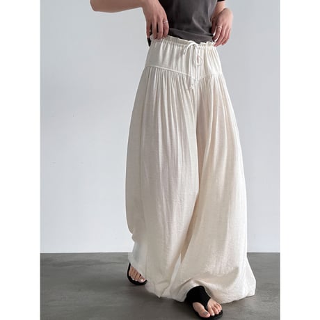 drawstring wide flare pants　/2color　un2000