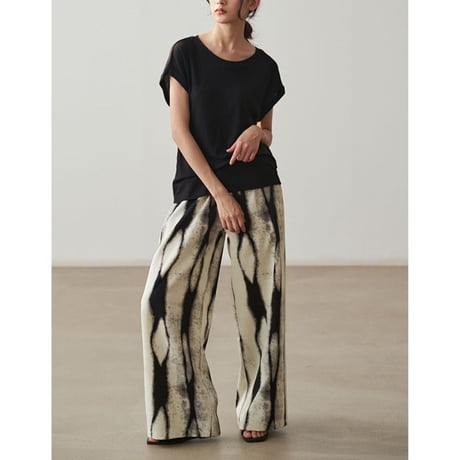 nuance patterned wide leg pants　un1160