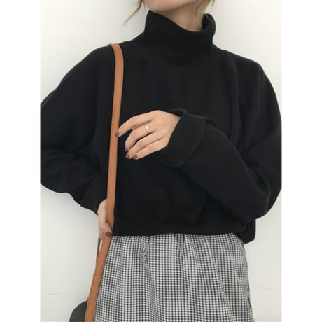 high neck rib knit /2color　un1309