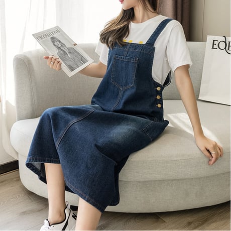 denim jumper skirt　un1747