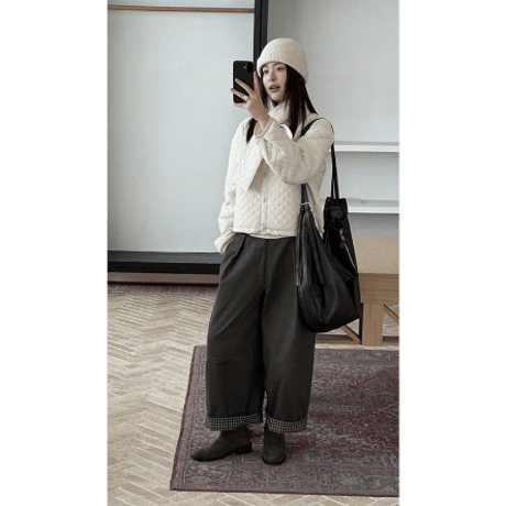 collarless cotton jacket /3color　un1637