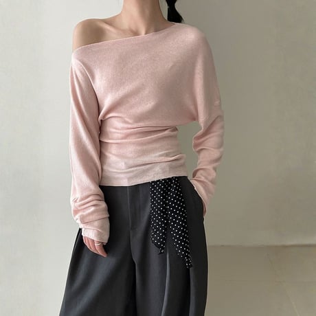one shoulder knit /6color　un1691