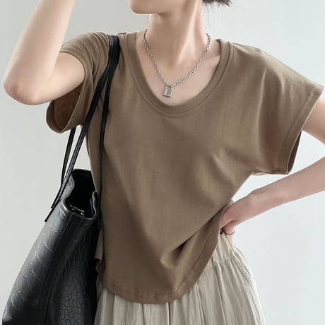 u-neck t-shirt /5color　un1038