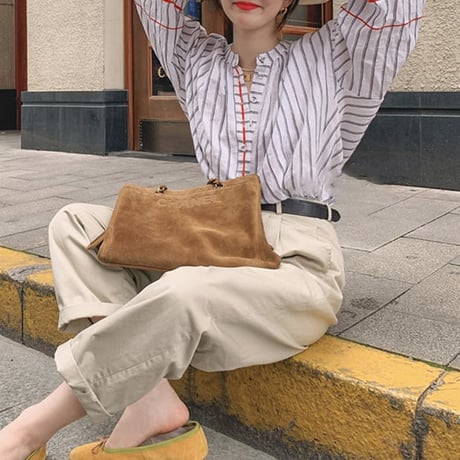 striped stand collar shirt　un1024