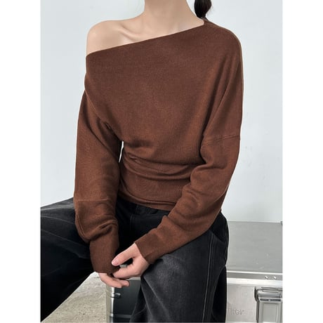 one shoulder knit /6color　un1691