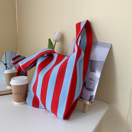 striped market bag /3color　un1174