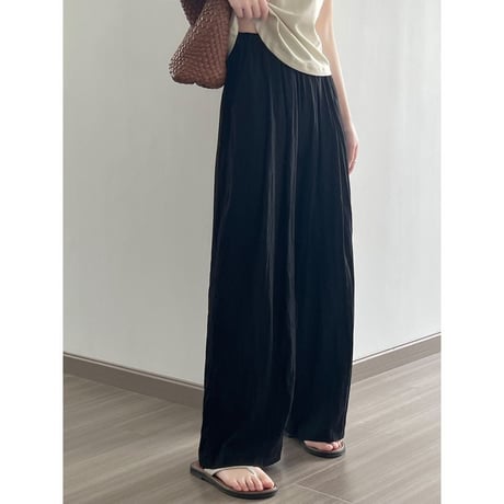 gather relaxed pants /4color　un1115