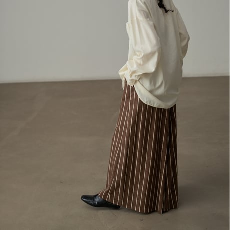 stripe flow wide pants　un1817