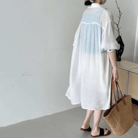 long sheer shirt　un1008