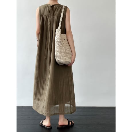airy gauze sleeveless dress　/2color　un2098