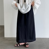 minimal long flare skirt　/3color　un2030