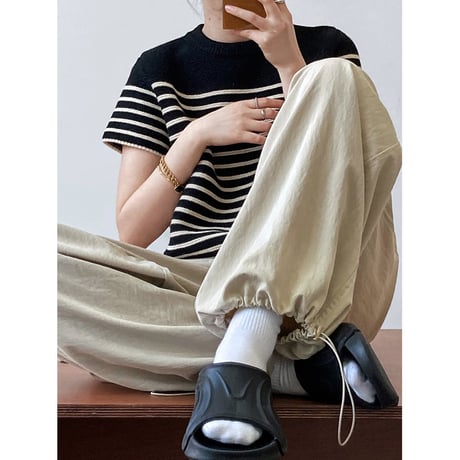 casual wide caego  pants /2color　un1150