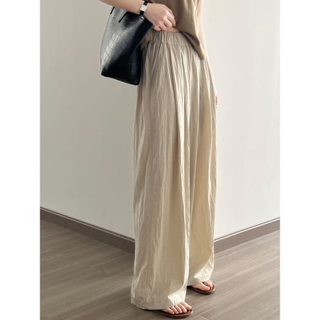 gather relaxed pants /4color　un1115