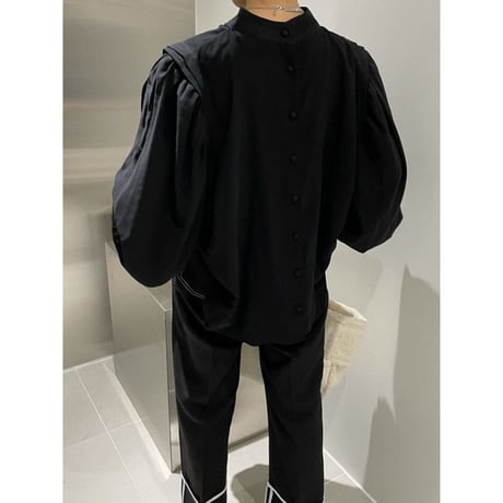 back button tuck blouse /3color　un1325