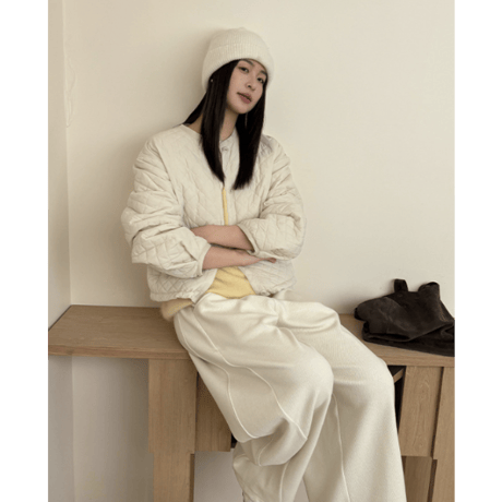 collarless cotton jacket /3color　un1637