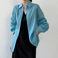back ribbon sheer shirt　/3color　un2046