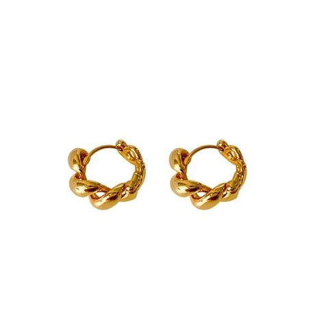 twist hoop pierce /2color　un1208