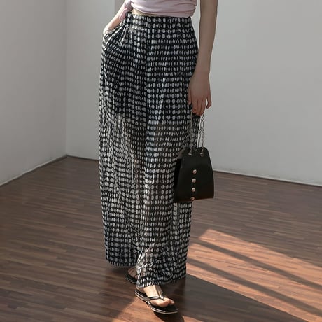 dot pattern relax pants　un1156