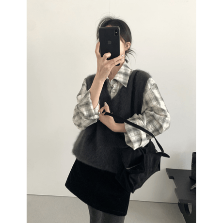 collarless cotton jacket /3color　un1640