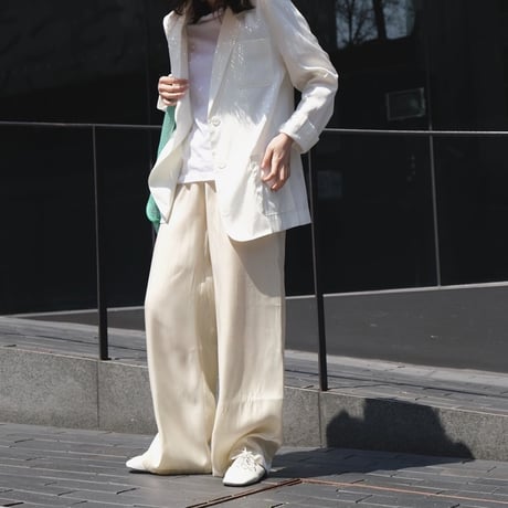 shiny wide pants /2color　un1170