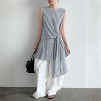 check side knot tunic blouse　/2color　un2049